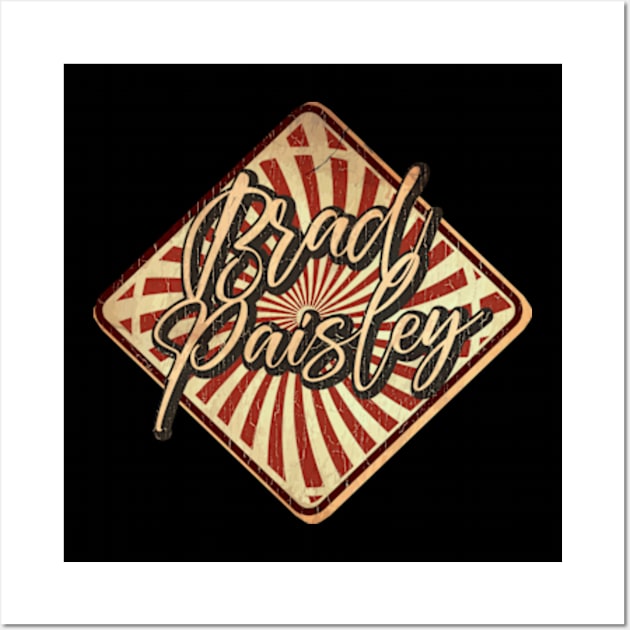 Brad Paisley vintage design on top Wall Art by agusantypo